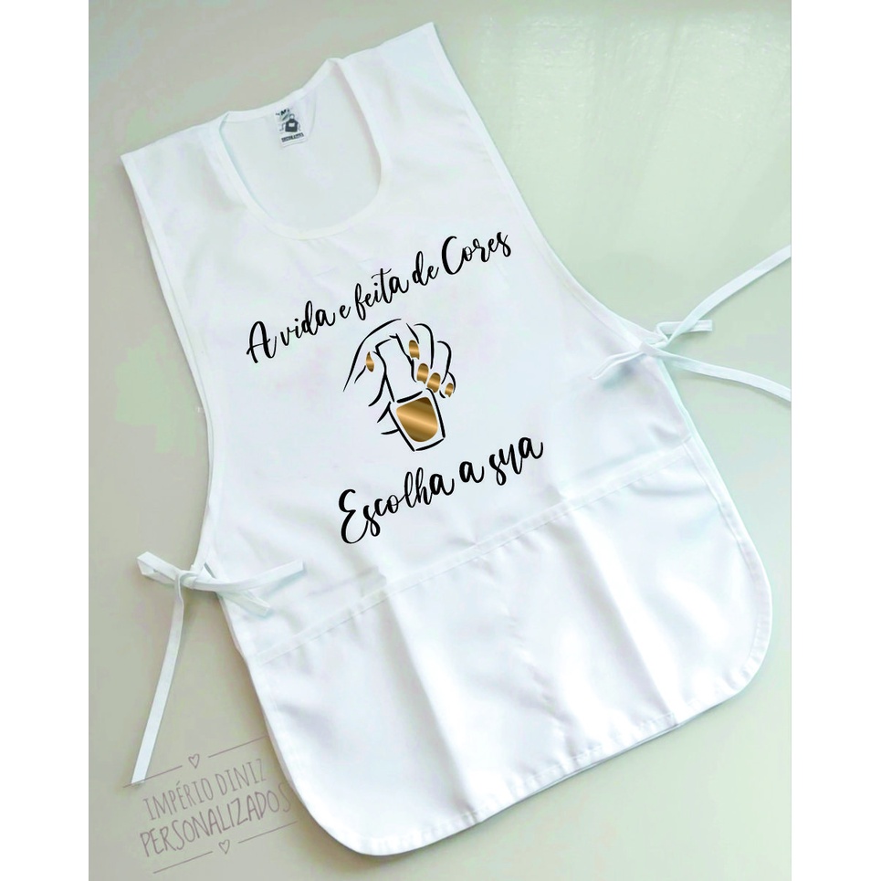 Avental Jaleco Bata Manicure - Nail Designer Manicure