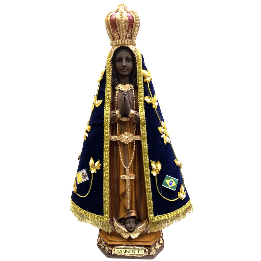 Imagem Nossa Senhora Aparecida 40 Cm Manto Bordado