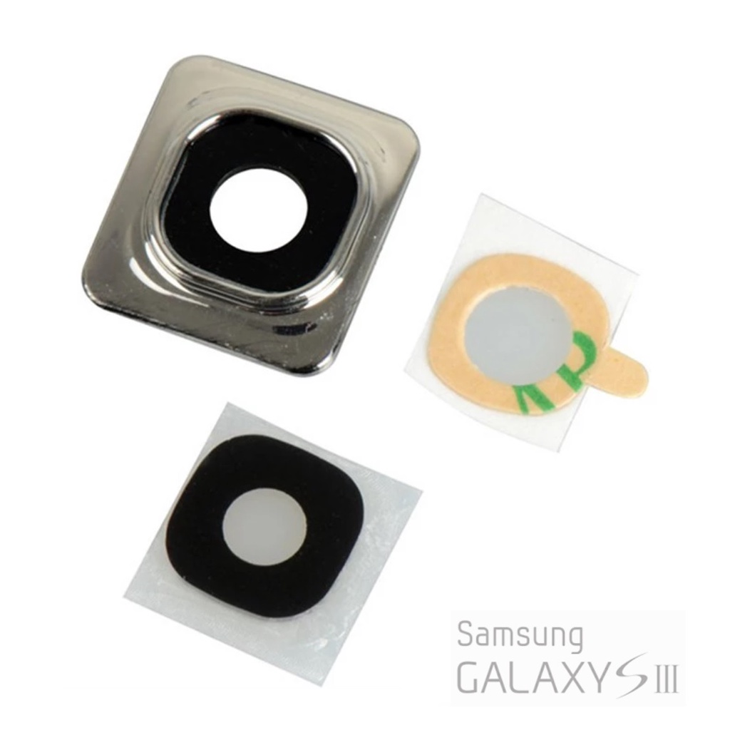 Vidro Câmera Traseira compatível com Galaxy S3 i9300 Lente Samsung  i9301 Neo Moldura