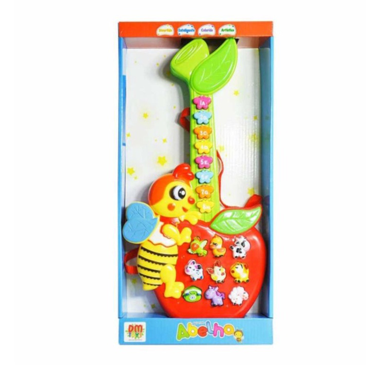 guitarra musical infantil - guitarrinha abelha - dm toys: me