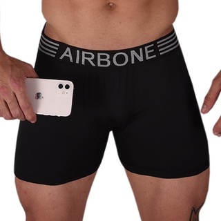 Kit 6 cuecas Box Microfibra lisas - forma grande AIRBONE