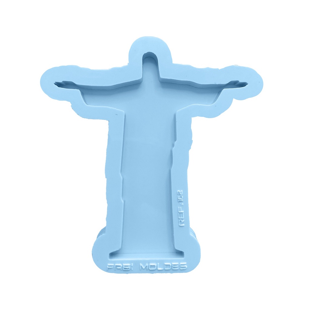 Molde de Silicone para Resina Cristo Redentor Chaveiro Eternizar Biscuit R-162