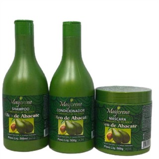 Kit Cabelos Cacheados Abacate 500ml Maycrene