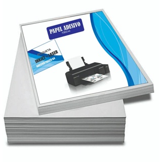 PAPEL ADESIVO A4 IDEAL PARA IMPRESSORA JATO DE TINTA E LASER em Oferta na Shopee