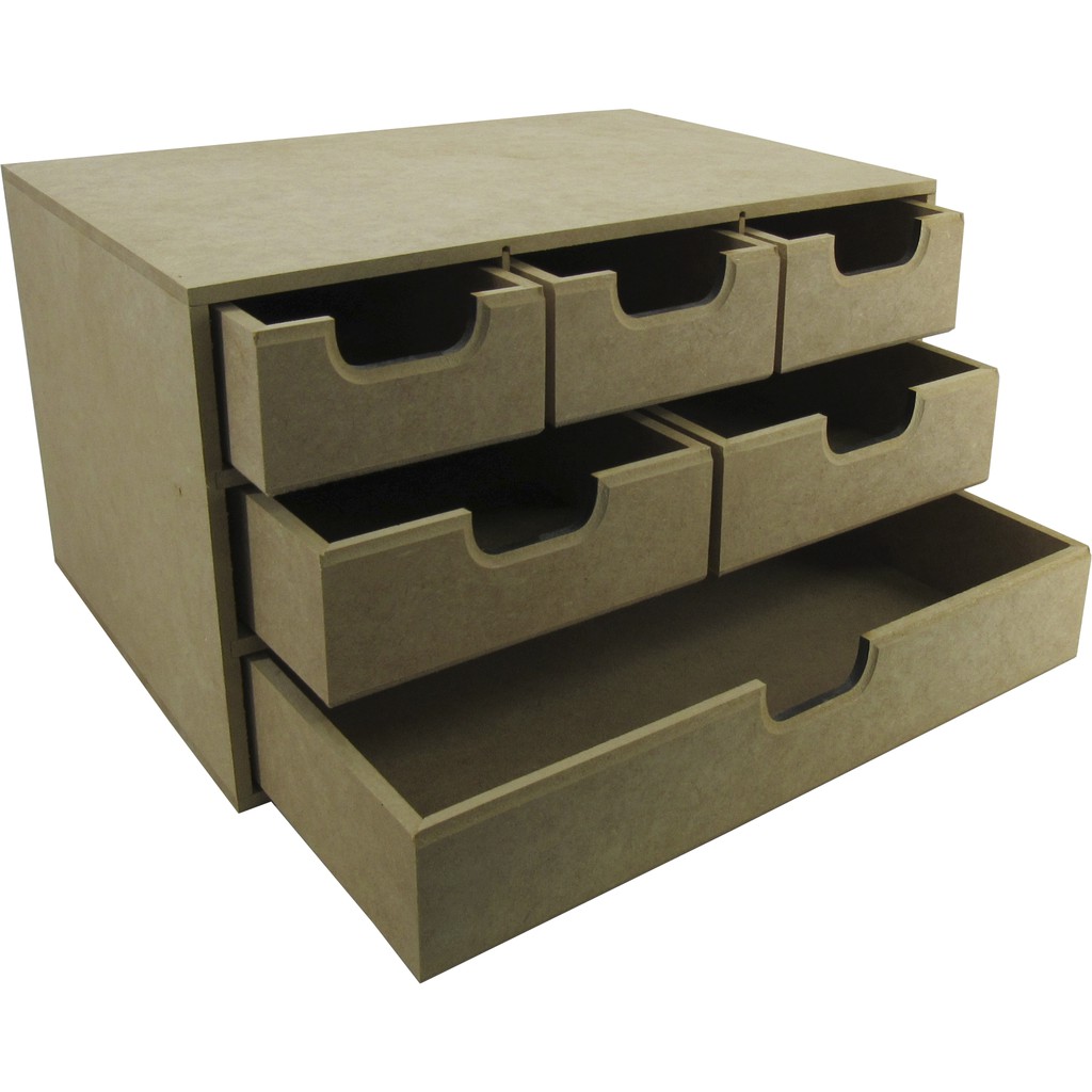 Gaveteiro Organizador Multiuso 6 Gavetas MDF