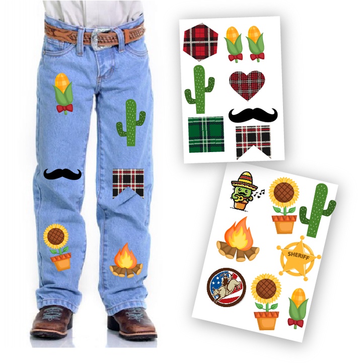 Adesivo Para Roupa Festa Junina Retalho Remendo 16 Adesivos