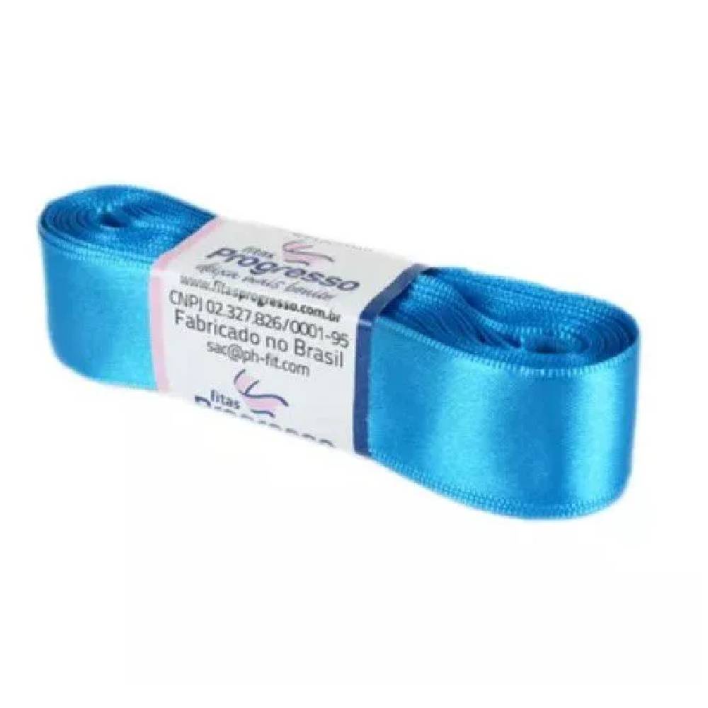 Fita de Cetim Progresso 22mm nº5 10m 213 Azul Turquesa - 1un