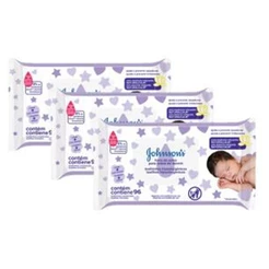 Kit com 3 Johnson's Baby Lenços Umedecidos Hora do Sono 288 unidades