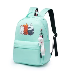 Mochila Escolar Menina Universitária Feminina Chaveiro Estampada Juvenil Yupe