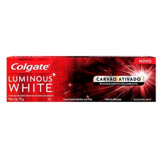 Creme Dental Colgate Luminous White Carvão Ativado 70g