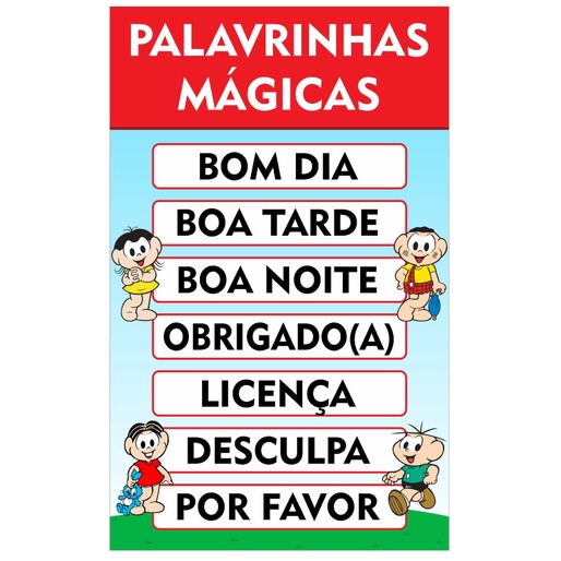 Banner Pedagógico - Palavrinhas Mágicas / Turma da Mônica em Oferta na Shopee