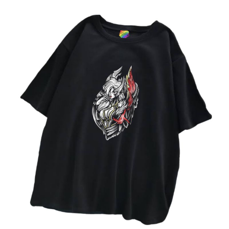 camiseta oversized solta estampa Morgana de league of legends | fazemos também com a estampa de sua escolha