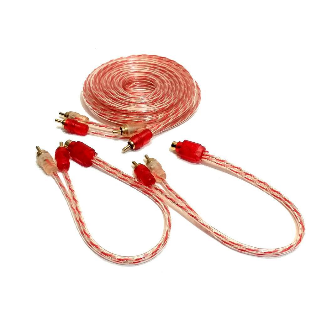 Cabo Injetado RCA Cristal 5 Metros mais 2 Y 2 Machos 1 Fêmea