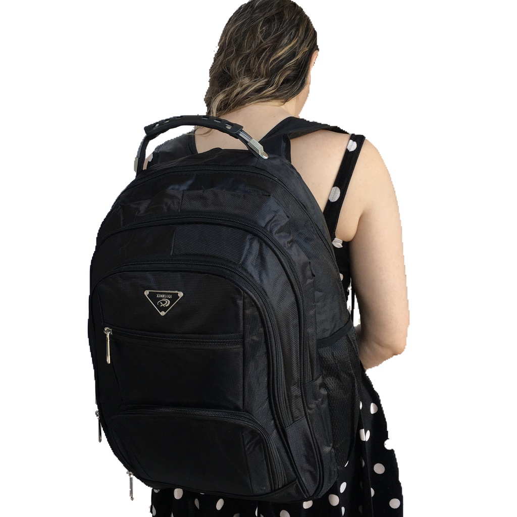 Mochila Bolsa Feminina Reforçada Academia Trabalho Escolar Moto Executiva para Notebook C/ Cabo De Aço impermeável Ótima