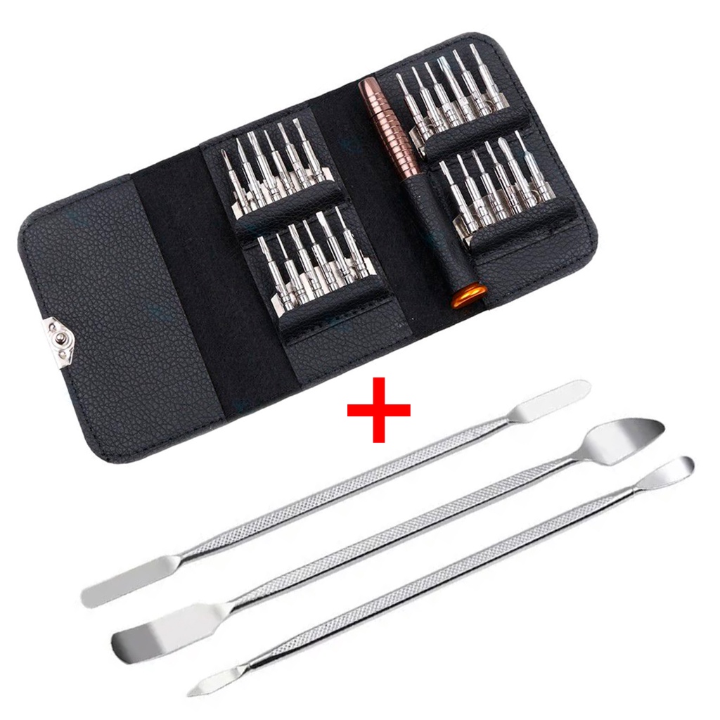 Kit Chaves Ferramentas Precisao p/ Manutenção Reparo Celular Tablet Notebook + Espátulas