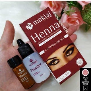 Henna para sobrancelhas Makiaj castanho escuro