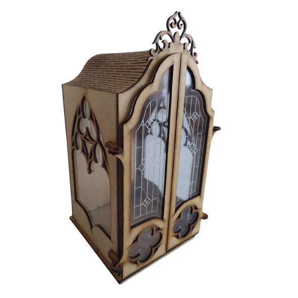 Capela Oratório MDF cru com acrílico em Oferta na Shopee