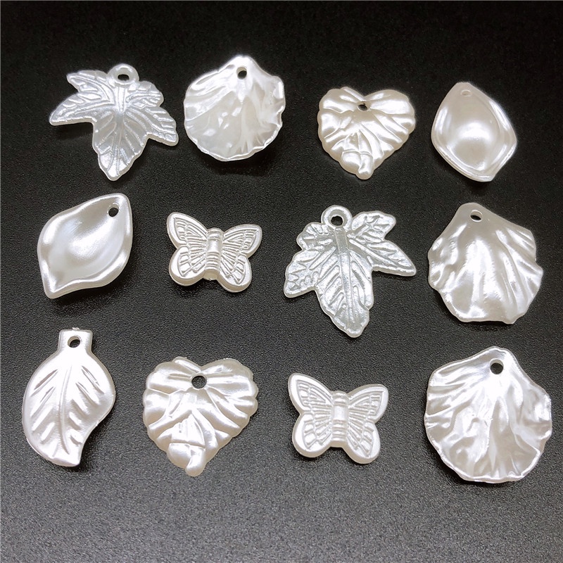 50pcs Pulseira Com Pingente De Folhas Mistas / Berloques De Borboletas Para Fazer Joias