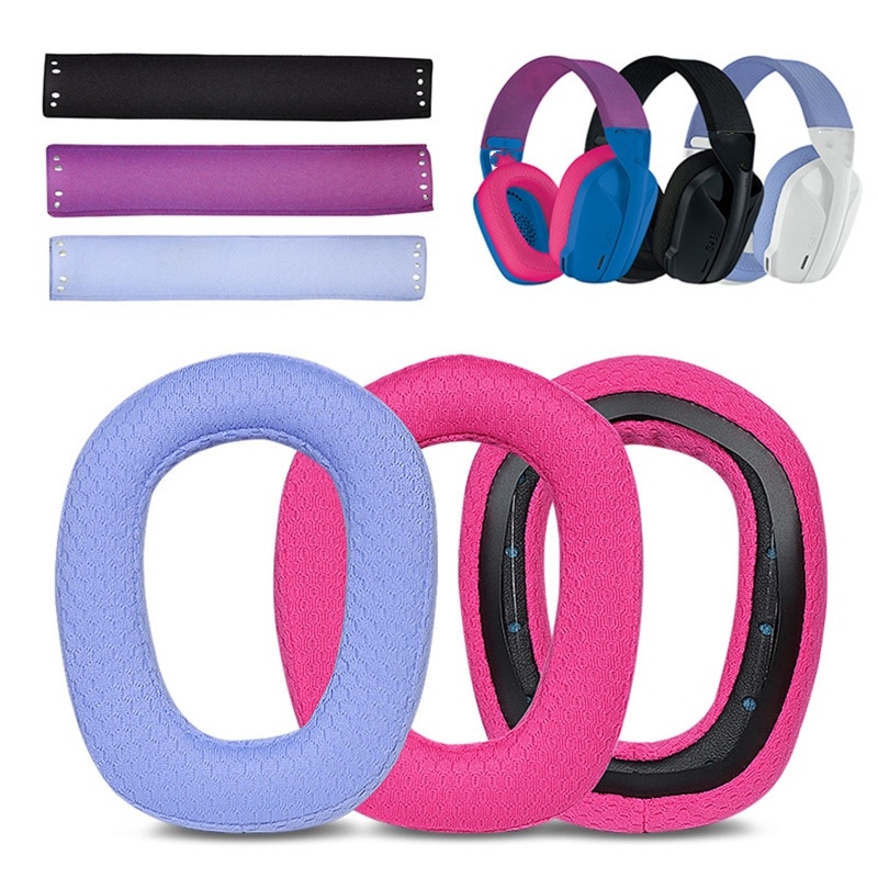 Confortável Cabeça De Ouvido Almofadas Fachos Compatível Com Logitech G435 Capa De Espuma De Memória Fone