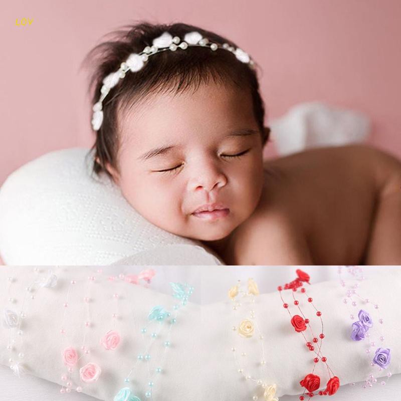 Lov Baby Flower Faux Pearl Headband Hair Band Strap Princess Headwear Hair Accessory Shopee Brasil