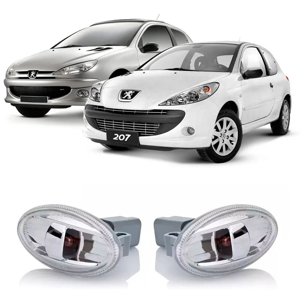 Par Lanterna Pisca Seta Paralama Lateral Peugeot 206 207 2004 2005 2006 2007 2008 2009 2010 2011 2012 2013 2014