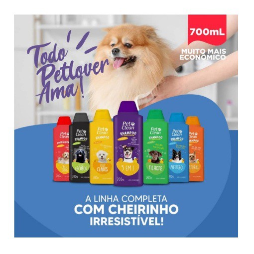 Shampoo E Condicionador Original Pet Clean Ph Neutro 700ml Para