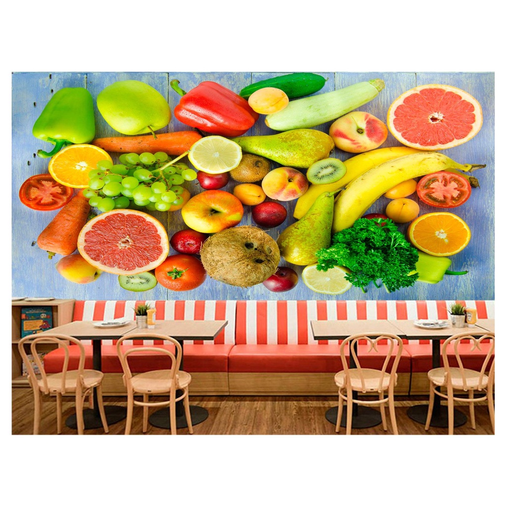 papel de parede Salada de Frutas vegetais 3D m² AL160