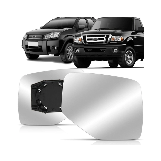 Lente Retrovisor Ecosport 03 04 05 06 07 08 á 12 Com Base