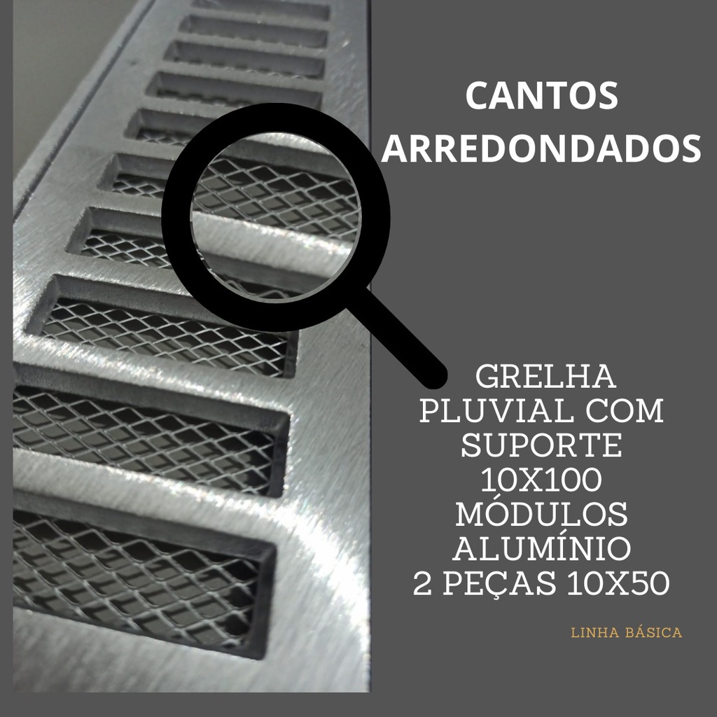 RALO LINEAR 10X100 ALETAS COM ACABAMENTO ARREDONDADO PROPORCIONANDO SUAVE TOQUE AOS PÉS DESCALÇOS COM TELA ANTI INSETO