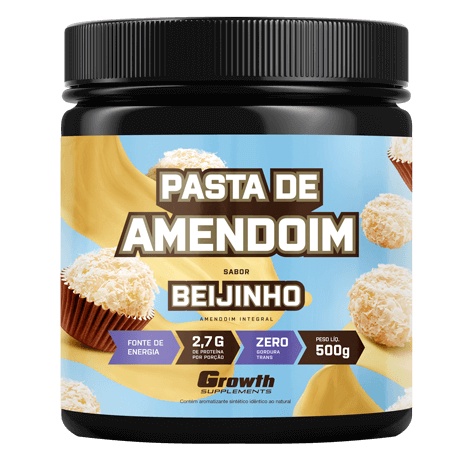 Pasta De Amendoim Integral 500G Torrado Zero Açúcar Natural Growth ...
