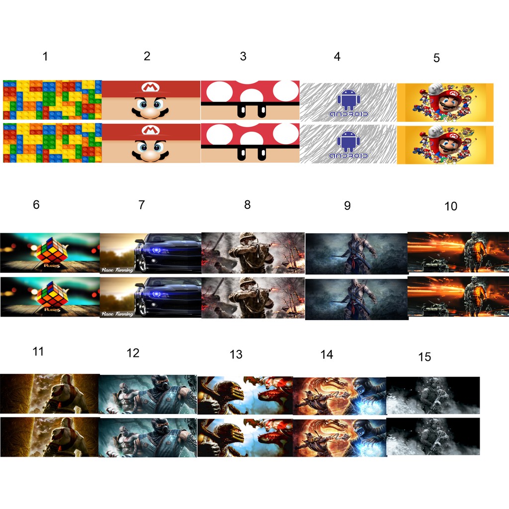 30 Estampas Impressas Canecas Do Super Mario, Mortal Kombat