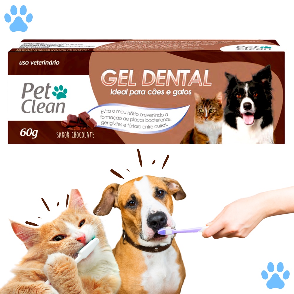 Pasta de Dente Gel Dental para Cachorro e Gato (Creme Contra Tártaro e ...