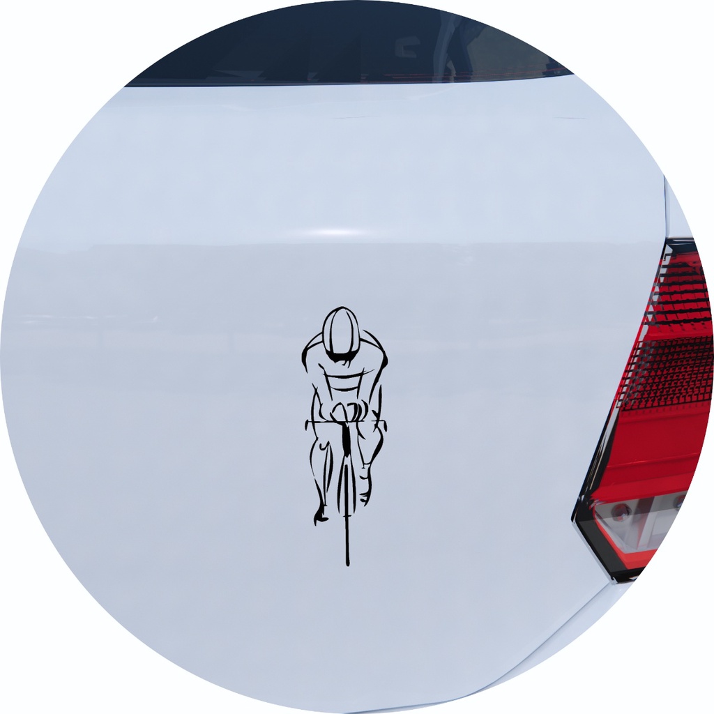 Adesivo de Carro Ciclista Pedalando em Bike Speed