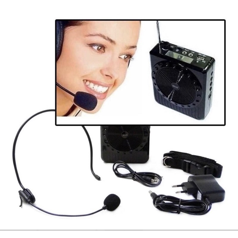Amplificador Voz Megafone Microfone Kit Professor Radio 5w