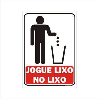 Placa – Jogue Lixo No Lixo em Oferta na Shopee