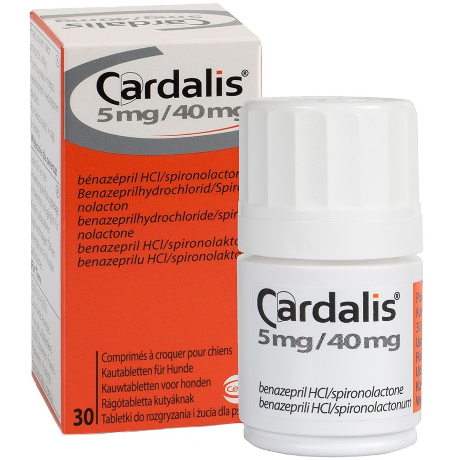 Cardalis 5mg/40mg C/ 30 Comprimidos - Tratamento da Insuficiência Cardíaca P/ Cães