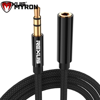 MYRON 0.5m/1m/1.8m/3m/5m Cabo De Extensão De Áudio Conector Folheado A Ouro Macho Para Fêmea Fone De Ouvido Premium Stereo 3.5mm Aux/Multicolor Jack