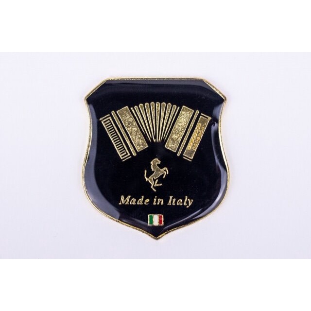 BRASÃO decorativo para acordeon - modelo nº 2 com detalhes dourados - Made In Italy
