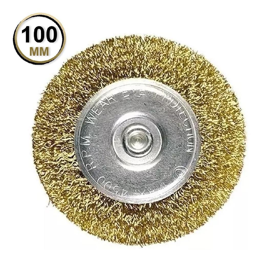 Escova Aco Circular Haste 6x100mm 744509 - Mtx em Oferta na Shopee