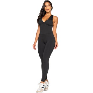 Macacão Bravaa Store Longo Bojo Feminino Fitness Academia Ginástica 062