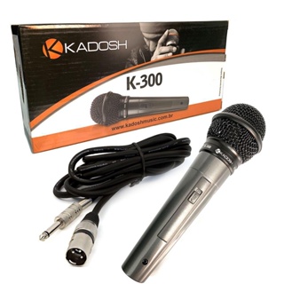 Microfone Com Fio Unidirecional Kadosh K300 Lançamento Igrejas Eventos em Oferta na Shopee