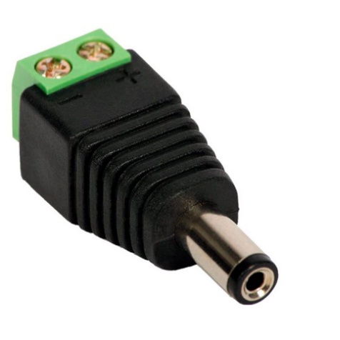 Conector Plug P4 BNC Macho com Borne para CFTV