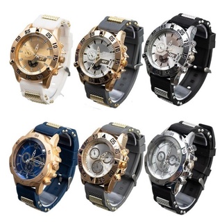 Kit 5 Relogios pulseira em silicone masculino atacado + Caixinha de acrilico revenda