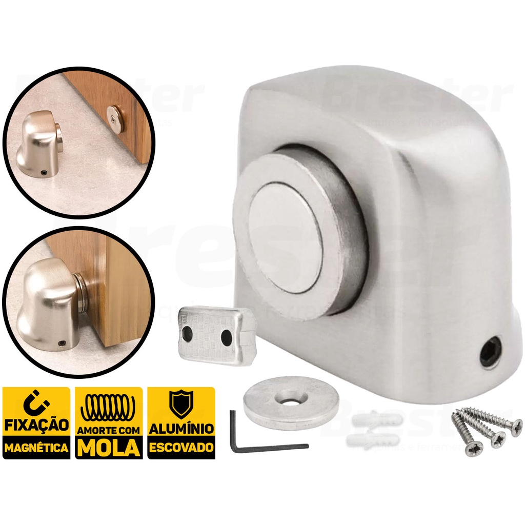 Prendedor De Porta Magnético Amortecimento Fixador Batedor Vonder 3599100500 em Oferta na Shopee