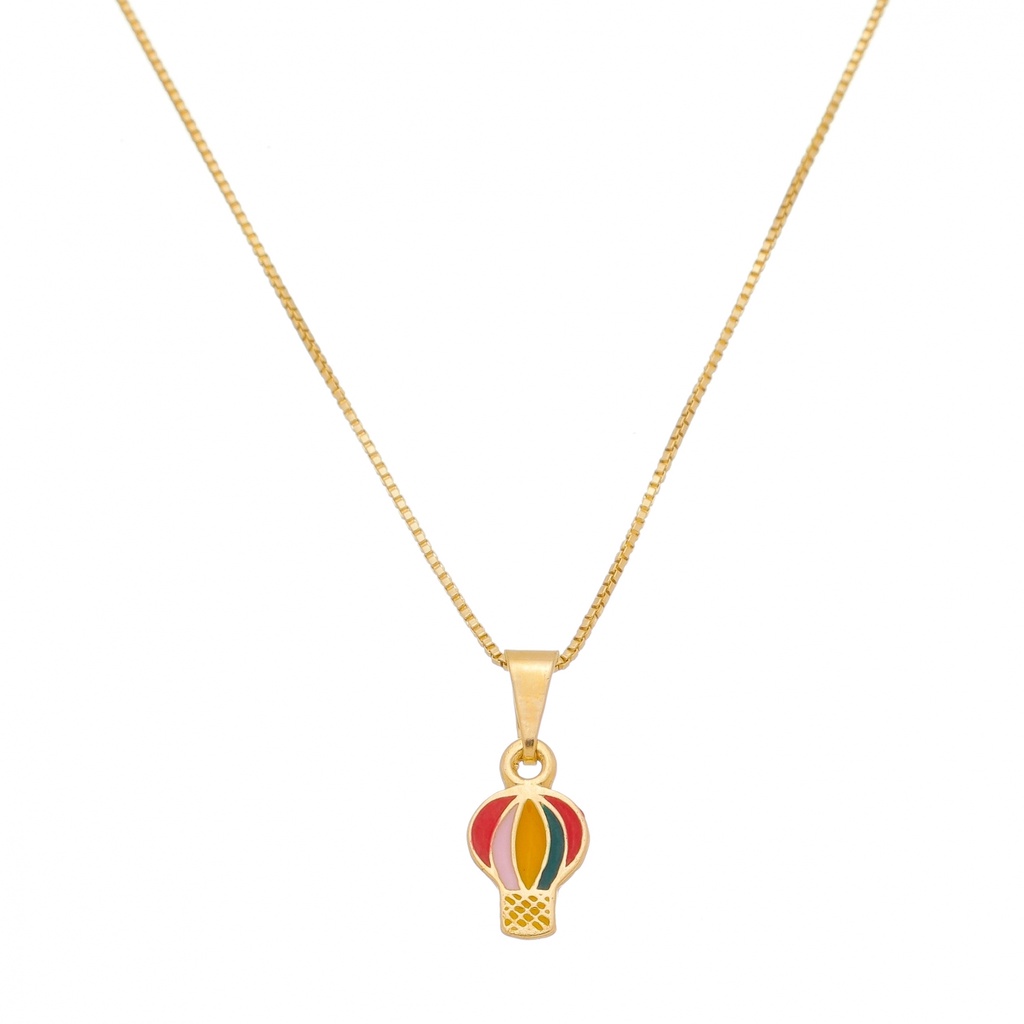 Colar Semijoia Cordão de Ouro Banhado Corrente Não é Bijuteria Colares Femininos Gargantilha Garantia Colar Colar Infantil Balão