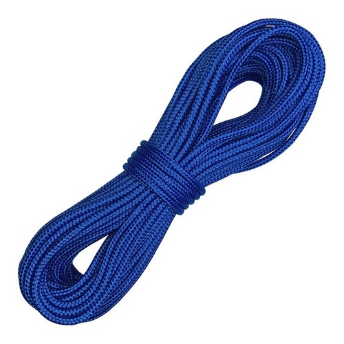 Corda Azul em Polipropileno 4mm Para Varal De Teto Varal de Quintal Apto Uso Geral Rolinho **