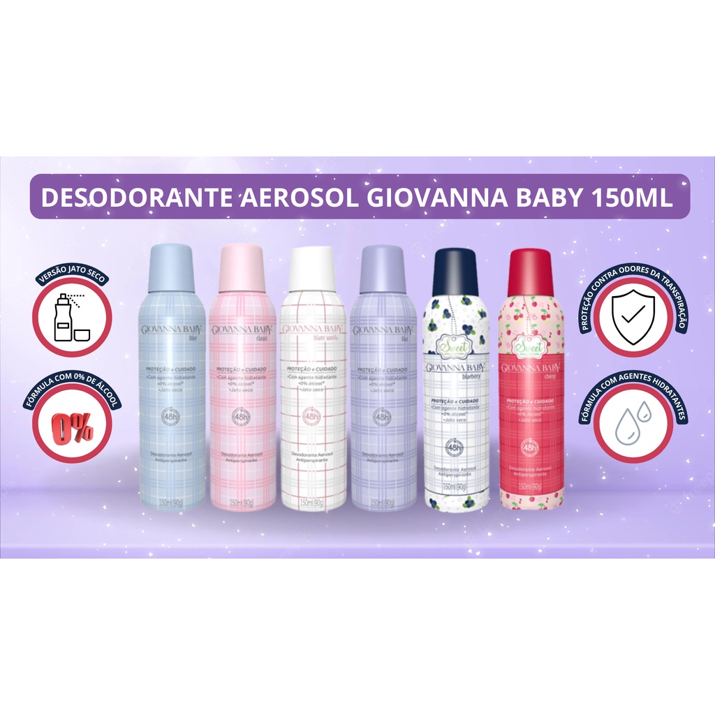 Giovanna Baby Desodorante Aerosol Sem Alumínio - Escorrega o Preço