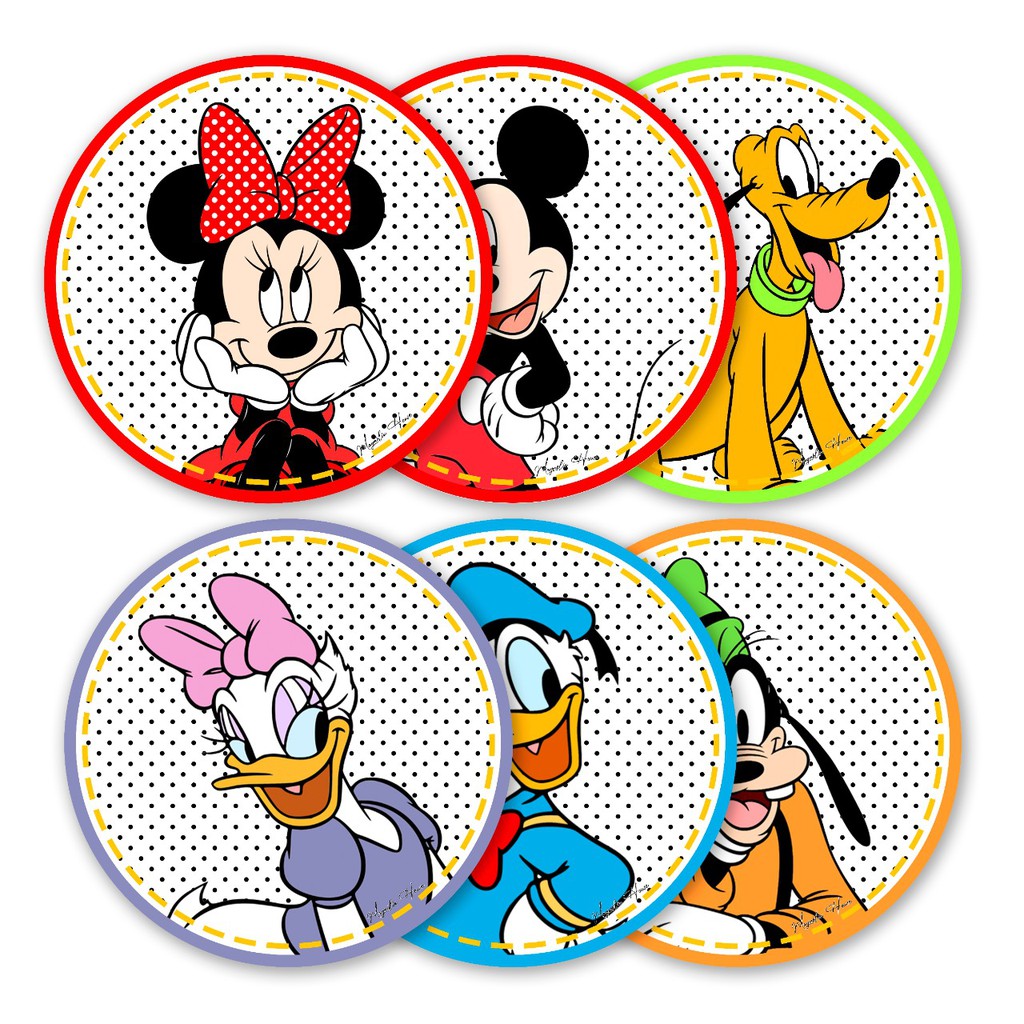 Capa Sousplat Minnie E Mickey Estampa Disney Localizada 35Cm Mesa Posta Jogo Americano Decoração