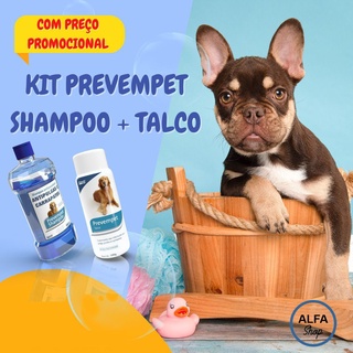 kit shampoo + Talco pet antipulgas e carrapatos