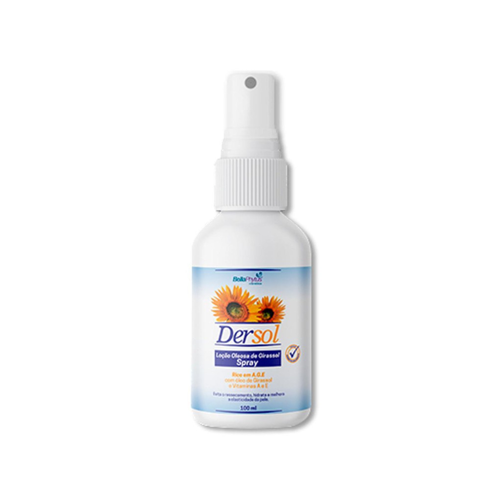 Óleo de Girassol Spray 100ml - Dersol - Loção Oleosa de Girassol - BellaPhytus